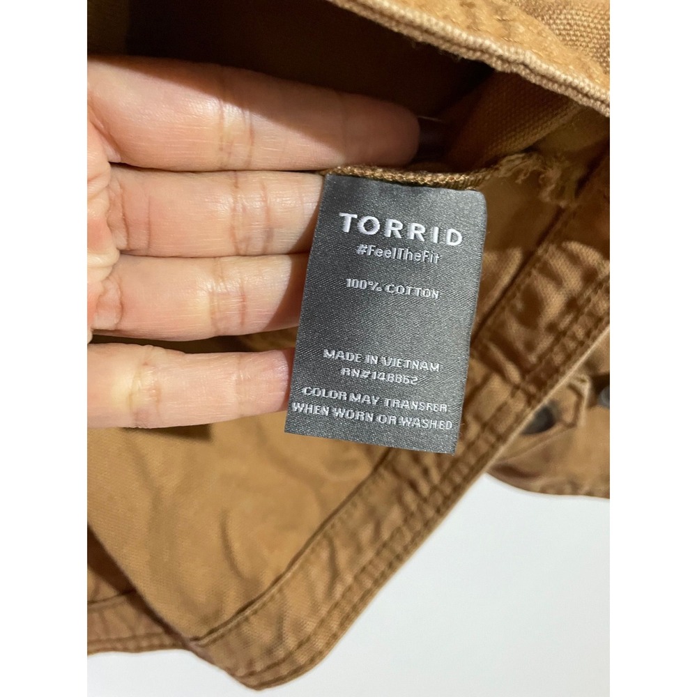 Torrid twill canvas chore barn jacket 1X brown outdoor workwear gorpcore - Picture 7 of 9